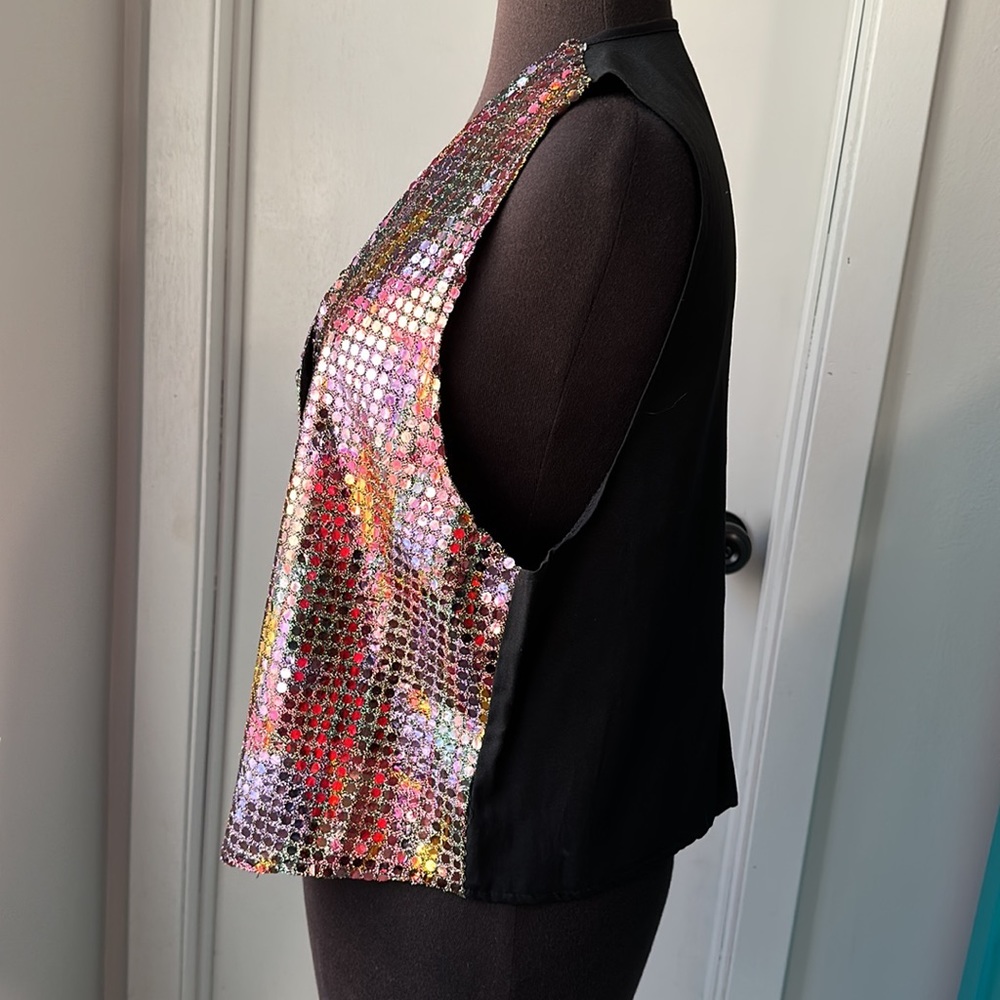 Shiny vintage vest - Picture 4 of 5